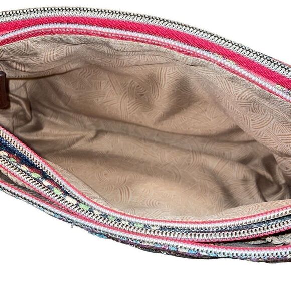 Sakroots elephant crossbody or clutch purse boho pattern 3 compartments - Picture 8 of 15